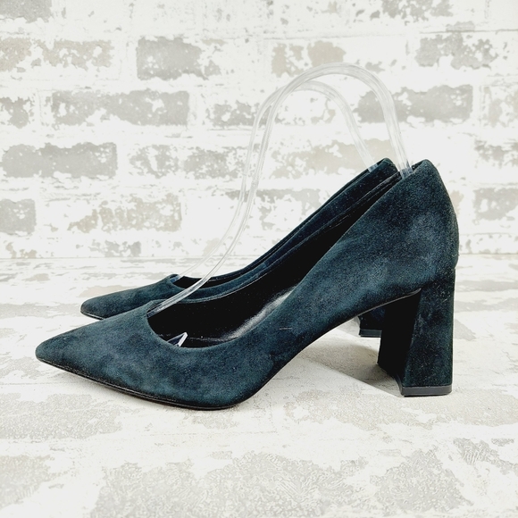 Steve Madden Shoes - Steve Madden Lend Black Suede Pointed Toe Pump Heels T470